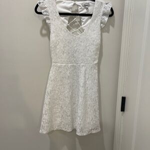 Elegant White Lace Kids Dress